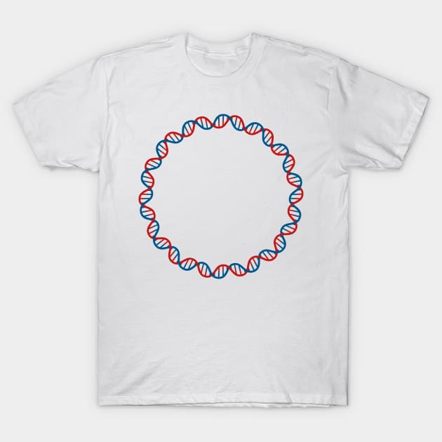 Circular DNA Double Stranded T-Shirt by labstud